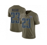 Youth Nike Tennessee Titans #23 Brice McCain Limited Olive 2017 Salute to Service NFL Jersey
