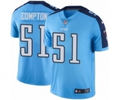 Youth Nike Tennessee Titans #51 Will Compton Limited Light Blue Rush Vapor Untouchable NFL Jersey