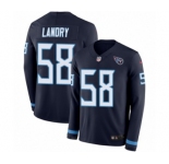 Youth Nike Tennessee Titans #58 Harold Landry Limited Navy Blue Therma Long Sleeve NFL Jersey