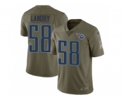 Youth Nike Tennessee Titans #58 Harold Landry Olive Stitched NFL Limited 2017 Salute to Service Jersey