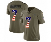 Youth Nike Tennessee Titans #7 Blaine Gabbert Limited Olive USA Flag 2017 Salute to Service NFL Jersey