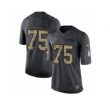 Youth Nike Tennessee Titans #75 Byron Bell Limited Black 2016 Salute to Service NFL Jersey