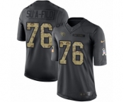 Youth Nike Tennessee Titans #76 Xavier Su'a-Filo Limited Black 2016 Salute to Service NFL Jersey