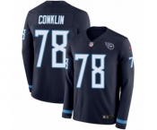 Youth Nike Tennessee Titans #78 Jack Conklin Limited Navy Blue Therma Long Sleeve NFL Jersey