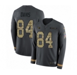 Youth Nike Tennessee Titans #84 Corey Davis Limited Black Salute to Service Therma Long Sleeve NFL Jersey