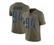 Youth Nike Tennessee Titans #94 Austin Johnson Limited Olive 2017 Salute to Service NFL Jersey