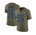 Youth Nike Tennessee Titans #96 Bennie Logan Limited Olive 2017 Salute to Service NFL Jersey