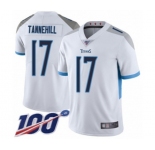 Youth Tennessee Titans #17 Ryan Tannehill White Vapor Untouchable Limited Player 100th Season Football Jersey