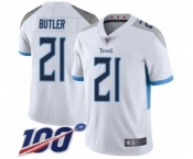 Youth Tennessee Titans #21 Malcolm Butler White Vapor Untouchable Limited Player 100th Season Football Jersey