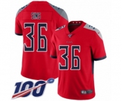 Youth Tennessee Titans #36 LeShaun Sims Limited Red Inverted Legend 100th Season Football Jersey