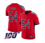 Youth Tennessee Titans #54 Rashaan Evans Limited Red Inverted Legend 100th Season Football Jersey