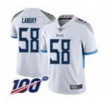 Youth Tennessee Titans #58 Harold Landry White Vapor Untouchable Limited Player 100th Season Football Jersey