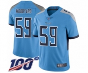 Youth Tennessee Titans #59 Wesley Woodyard Light Blue Alternate Vapor Untouchable Limited Player 100th Season Football Jersey