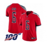 Youth Tennessee Titans #6 Brett Kern Limited Red Inverted Legend 100th Season Football Jersey