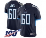 Youth Tennessee Titans #60 Ben Jones Navy Blue Team Color Vapor Untouchable Limited Player 100th Season Football Jersey