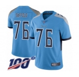 Youth Tennessee Titans #76 Rodger Saffold Light Blue Alternate Vapor Untouchable Limited Player 100th Season Football Jersey