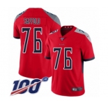 Youth Tennessee Titans #76 Rodger Saffold Limited Red Inverted Legend 100th Season Football Jersey