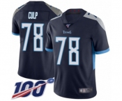 Youth Tennessee Titans #78 Curley Culp Navy Blue Team Color Vapor Untouchable Limited Player 100th Season Football Jersey