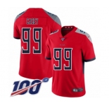 Youth Tennessee Titans #99 Jurrell Casey Limited Red Inverted Legend 100th Season Football Jersey