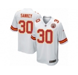 Men's Nike Kansas City Chiefs #30 Bishop Sankey Game White NFL Jersey