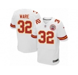 Men's Nike Kansas City Chiefs #32 Spencer Ware Elite White NFL Jersey