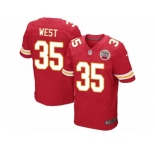 Men's Nike Kansas City Chiefs #35 Charcandrick West Elite Red Team Color NFL Jersey