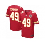 Men's Nike Kansas City Chiefs #49 Daniel Sorensen Elite Red Team Color NFL Jersey