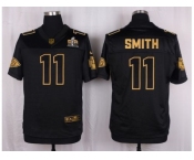 Nike Kansas City Chiefs #11 Alex Smith Black Pro Line Gold Collection Jersey[Elite]