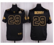 Nike Kansas City Chiefs #29 Eric Berry Black Pro Line Gold Collection Jersey[Elite]