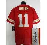 nike nfl jerseys kansas city chiefs #11 smith red[Elite signature]
