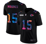 Kansas City Chiefs #15 Patrick Mahomes Men's Nike Multi-Color Black 2020 NFL Crucial Catch Vapor Untouchable Limited Jersey