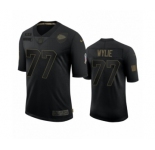 Kansas City Chiefs #77 Andrew Wylie Black 2020 Salute To Service Limited Jersey