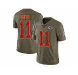 Men Nike Kansas City Chiefs #11 Alex Smith Limited Olive 2017 Salute to Service NFL Jersey