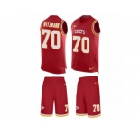 Men Nike Kansas City Chiefs #70 Bryan Witzmann Limited Red Tank Top Suit NFL Jersey