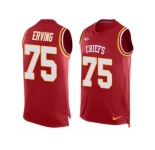 Men Nike Kansas City Chiefs #75 Cameron Erving Limited Red Player Name & Number Tank Top NFL Jersey
