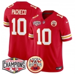 Men's Kansas City Chiefs #10 Isiah Pacheco Red F.U.S.E. 2024 AFC West Division Champions Vapor Limited Stitched Football Jersey