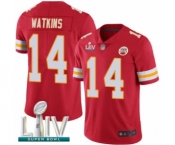 Men's Kansas City Chiefs #14 Sammy Watkins Red Team Color Vapor Untouchable Limited Player Super Bowl LIV Bound Football Jersey