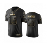 Men's Kansas City Chiefs #15 Patrick Mahomes Limited Black Golden Edition Football Jersey