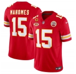 Men’s Kansas City Chiefs #15 Patrick Mahomes Red 2024 F.U.S.E. With NKH Patch And 4-star C Patch Vapor Untouchable Limited Football Stitched Jersey