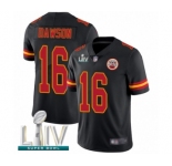 Men's Kansas City Chiefs #16 Len Dawson Limited Black Rush Vapor Untouchable Super Bowl LIV Bound Football Jersey