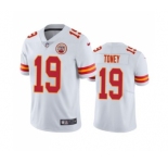 Men's Kansas City Chiefs #19 Kadarius Toney White Vapor Untouchable Limited Stitched Football Jersey