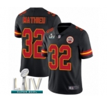 Men's Kansas City Chiefs #32 Tyrann Mathieu Limited Black Rush Vapor Untouchable Super Bowl LIV Bound Football Jersey
