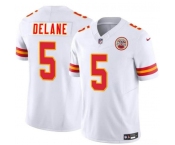 Men’s Kansas City Chiefs #5 Mansoor Delane White 2026 Draft F.U.S.E. Vapor Untouchable Limited Football Stitched Jersey