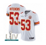 Men's Kansas City Chiefs #53 Anthony Hitchens White Vapor Untouchable Limited Player Super Bowl LIV Bound Football Jersey