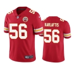 Men's Kansas City Chiefs #56 George Karlaftis Red Vapor Untouchable Limited Stitched Football Jersey