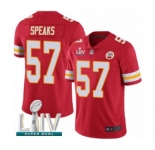 Men's Kansas City Chiefs #57 Breeland Speaks Red Team Color Vapor Untouchable Limited Player Super Bowl LIV Bound Football Jersey
