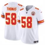 Men’s Kansas City Chiefs #58 Derrick Thomas White 2024 F.U.S.E Vapor Untouchable Limited Stitched Football Jersey