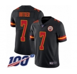 Men's Kansas City Chiefs #7 Harrison Butker Limited Black Rush Vapor Untouchable 100th Season Football Jersey