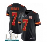 Men's Kansas City Chiefs #7 Harrison Butker Limited Black Rush Vapor Untouchable Super Bowl LIV Bound Football Jersey