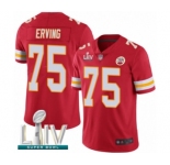 Men's Kansas City Chiefs #75 Cameron Erving Red Team Color Vapor Untouchable Limited Player Super Bowl LIV Bound Football Jersey
